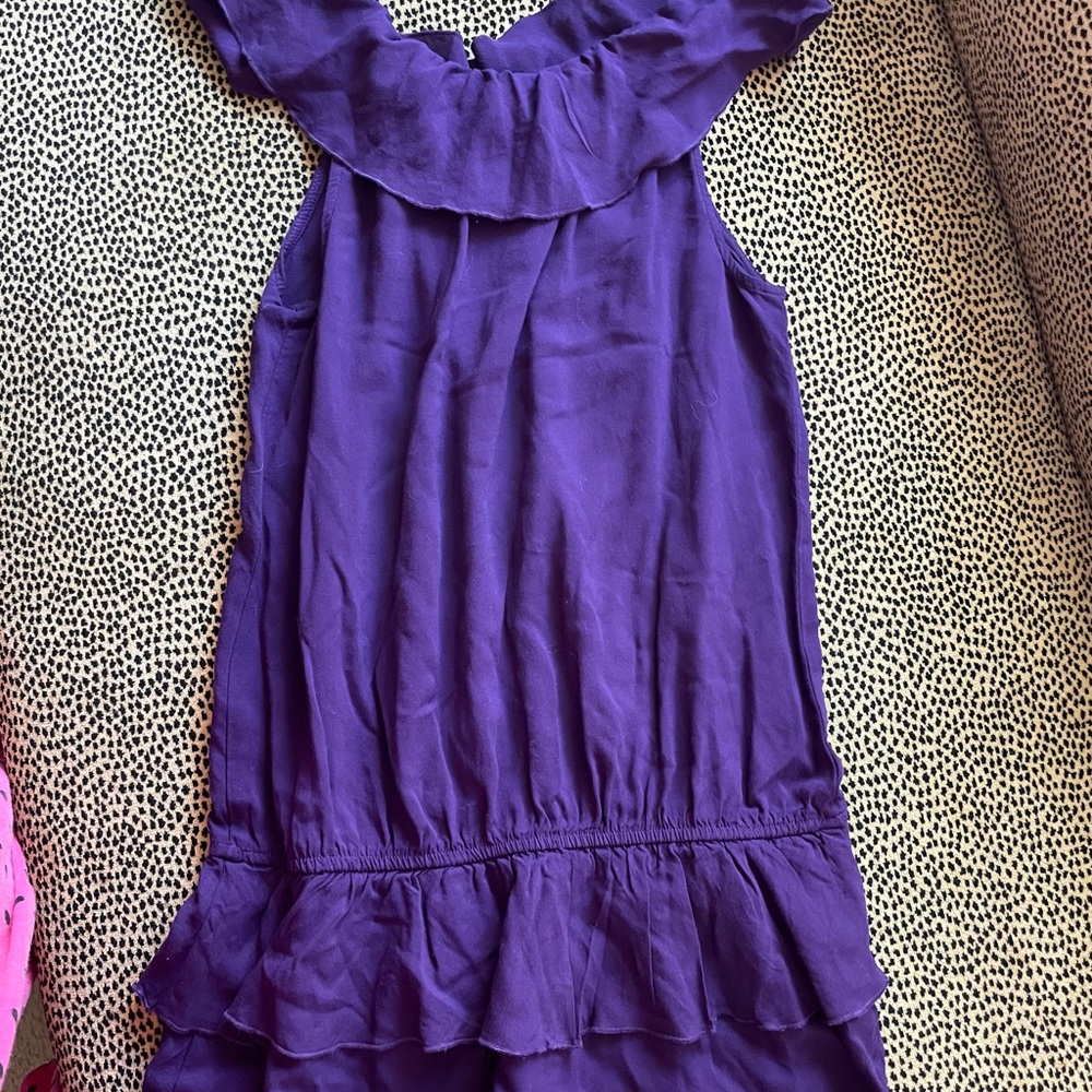 Express | Purple Ruffled Top - Small Sleeves